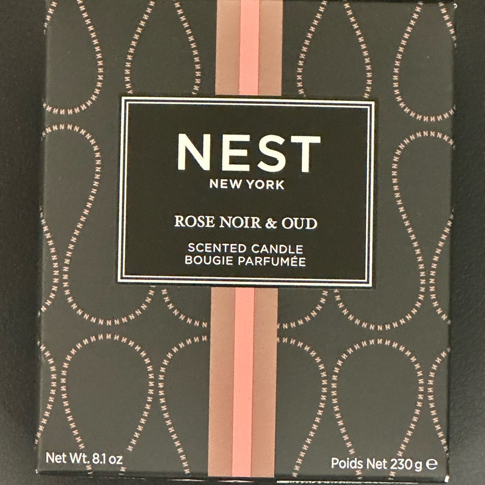 NEST ROSE NOIR & OUD 8.1 OZ SCENTED CANDLE (BRAND NEW IN SEALED BOX)